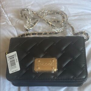 Black Quilted Leather Crossbody Bag